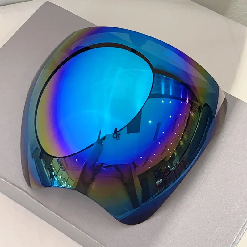 Unisex Huge Goggle Futuristic Mirror  Wrapped Round Anti-UV Sunglasses