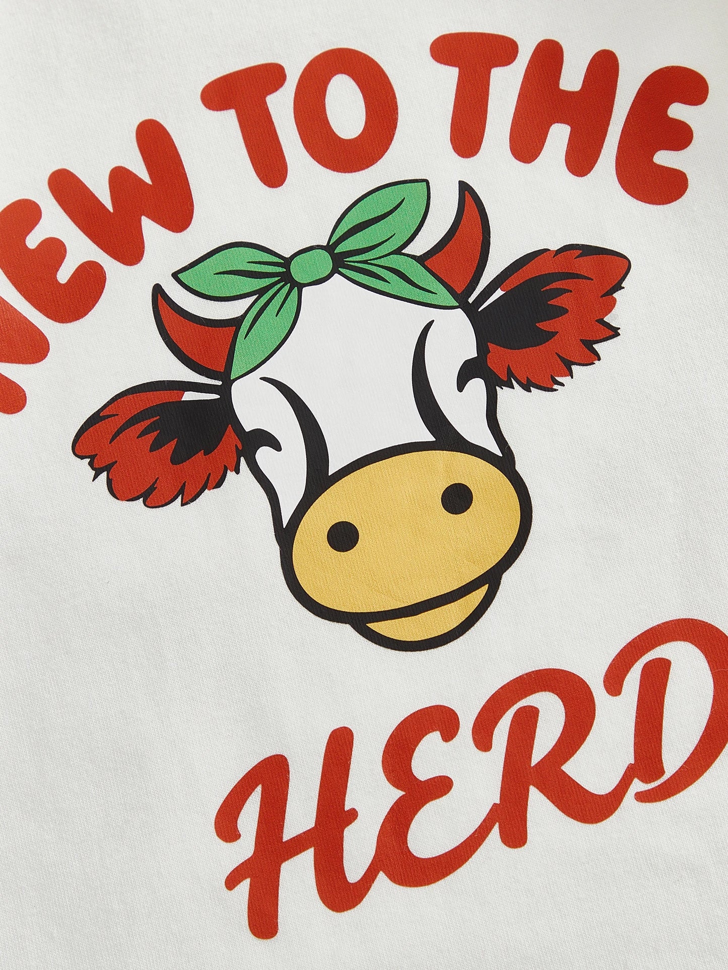 Baby 3-Piece Outfit Set - Cow Print Letter Romper, Pants & Headband