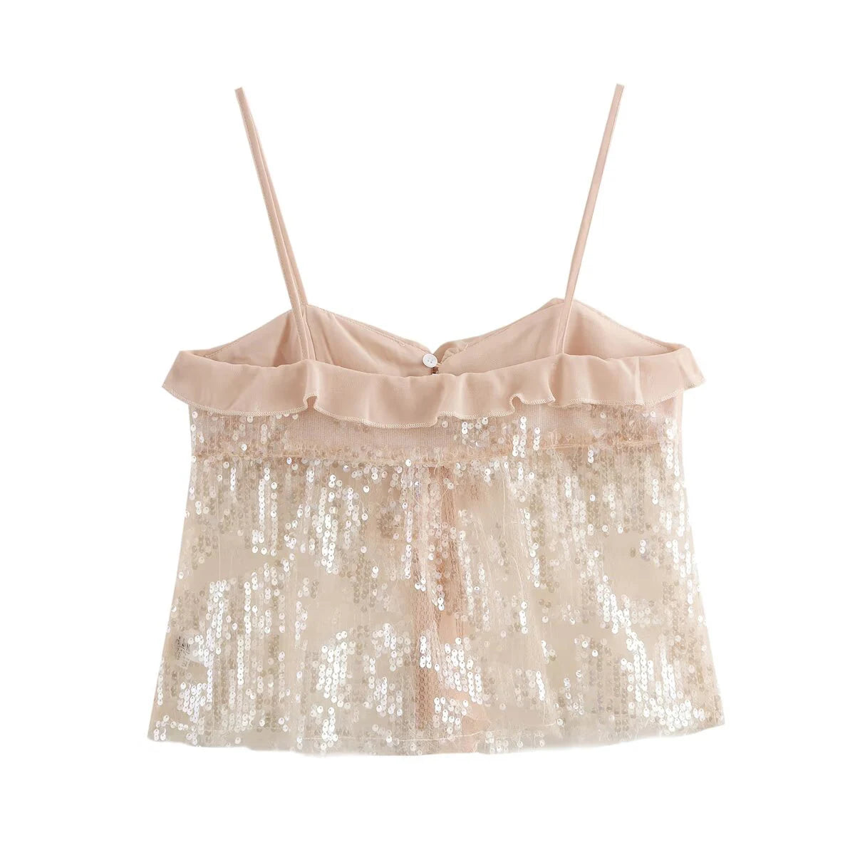 Women's Retro Bow Tie Sequin Short Suspender Vest