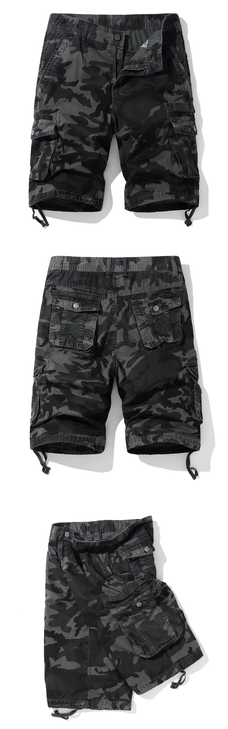 Men's Summer Cotton Casual Camouflage Cargo Shorts