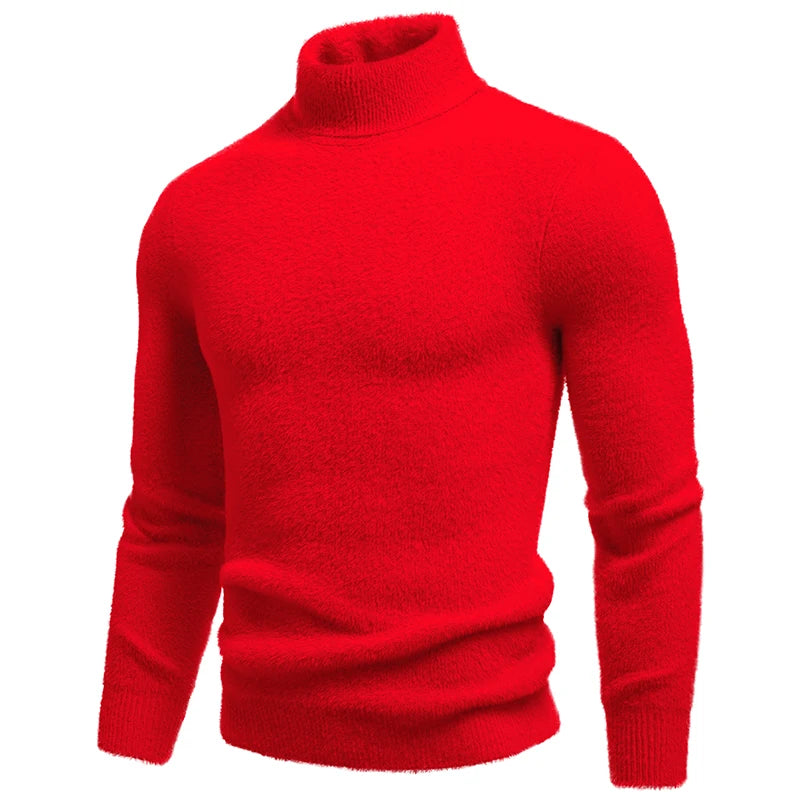 Turtleneck Sweater - Slim Fit Knitted Pullover