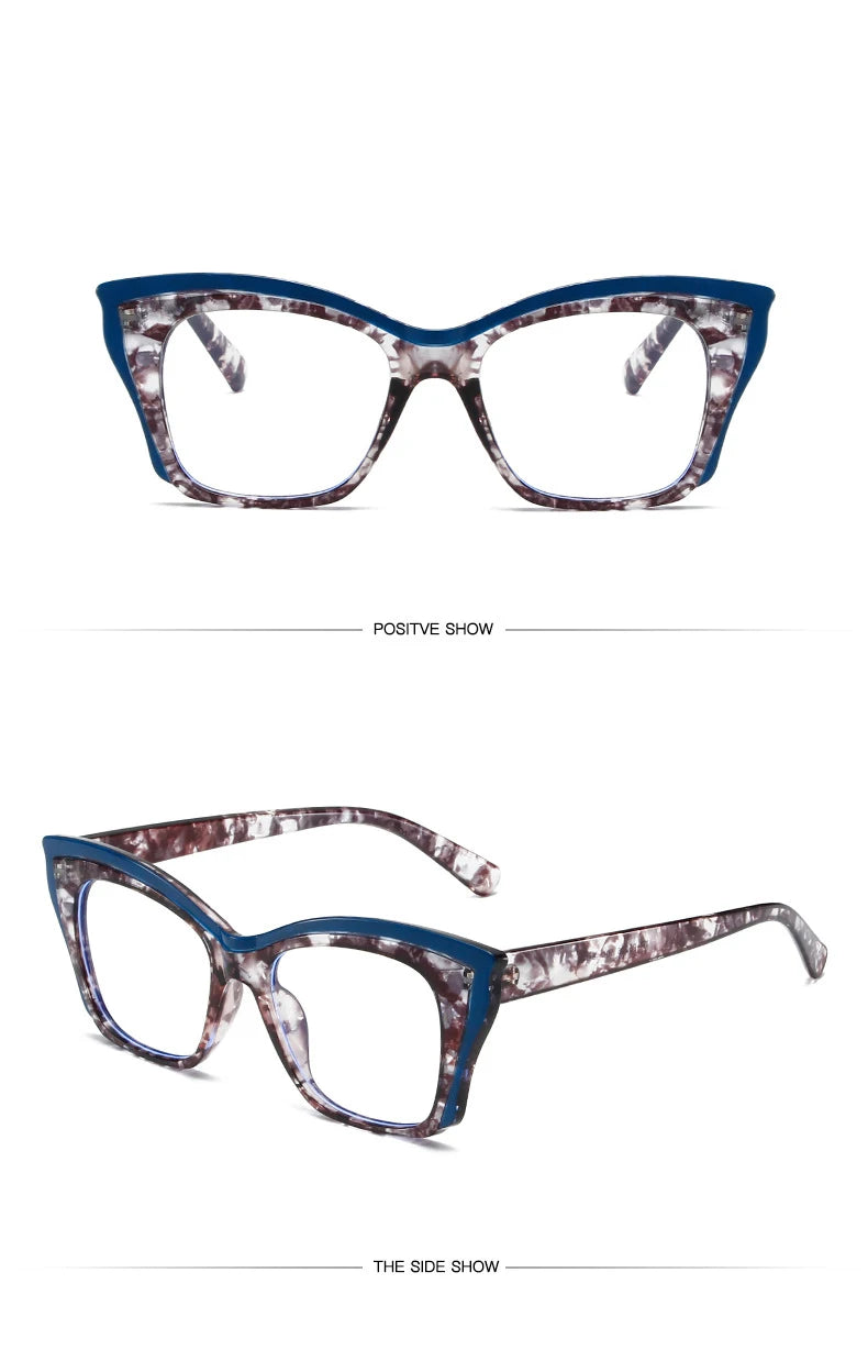 Women's Cat Eye Blue Light Blocking Glasses - Vintage Oversized Eyewear