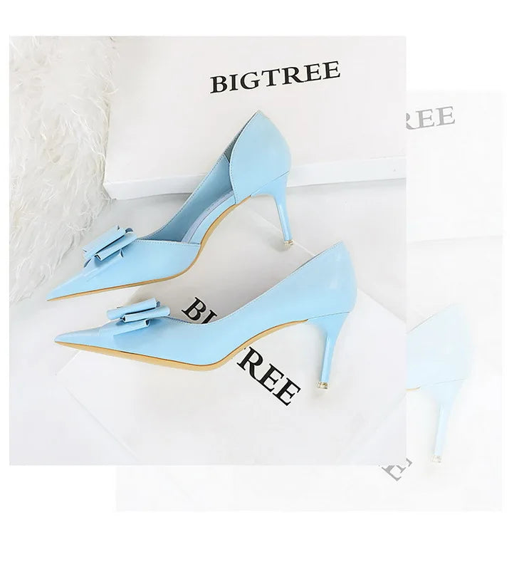 Bowknot Stiletto Heel Pumps