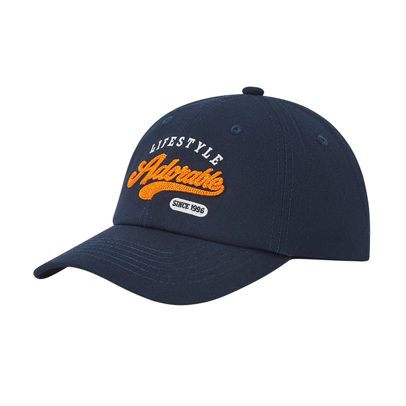 Retro College Style Embroidered Baseball Cap - Adjustable Snapback Sun Hat