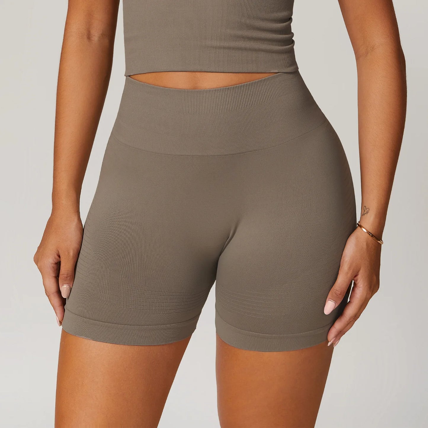 Seamless High Waist Gym Shorts - Push Up Yoga Cycling Shorts