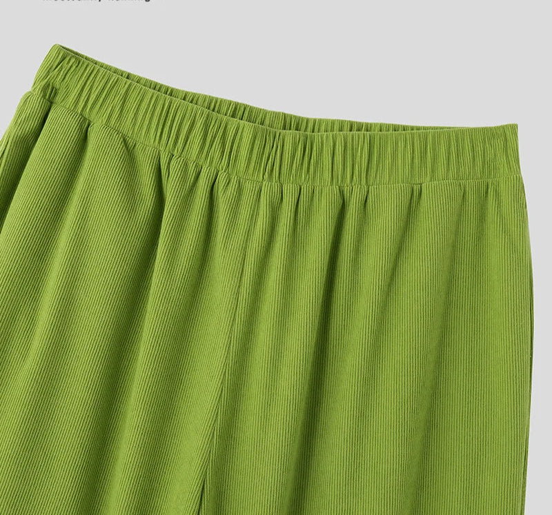 Men's Corduroy Fabric Wide Leg Trousers