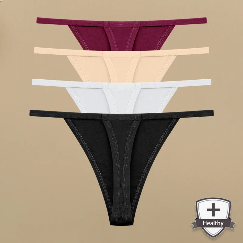 Women's Cotton Thongs 4-Pack