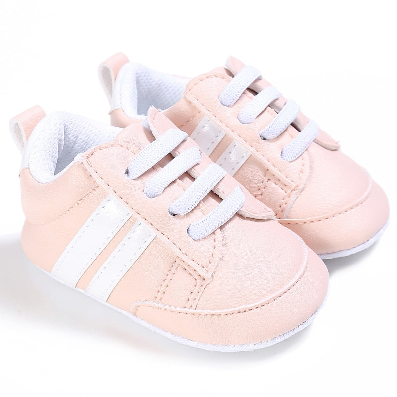 Newborn Baby Classical Sport Soft Sole PU Leather Sneakers Shoes