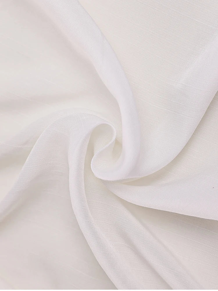 Women's Summer V-Neck Mini Dress - Crinkle Ruffled A-Line Sundress