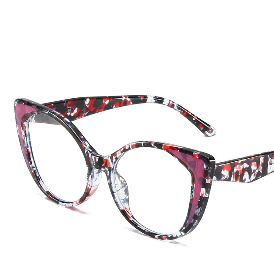Cat Eye Blue Light Blocking Glasses - Large Frame Fashion Eyewear for Women & Men