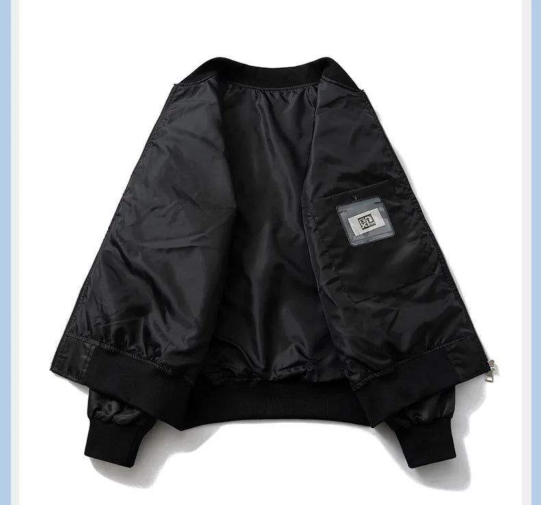 Men's Dragon Embroidered MA-1 Bomber Jacket - Vintage Style