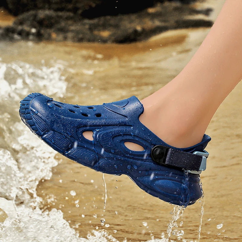 Men's Summer Sandals Platform Outdoor Quick Dry Beach Wading Clogs Water Non-Slip Shoes