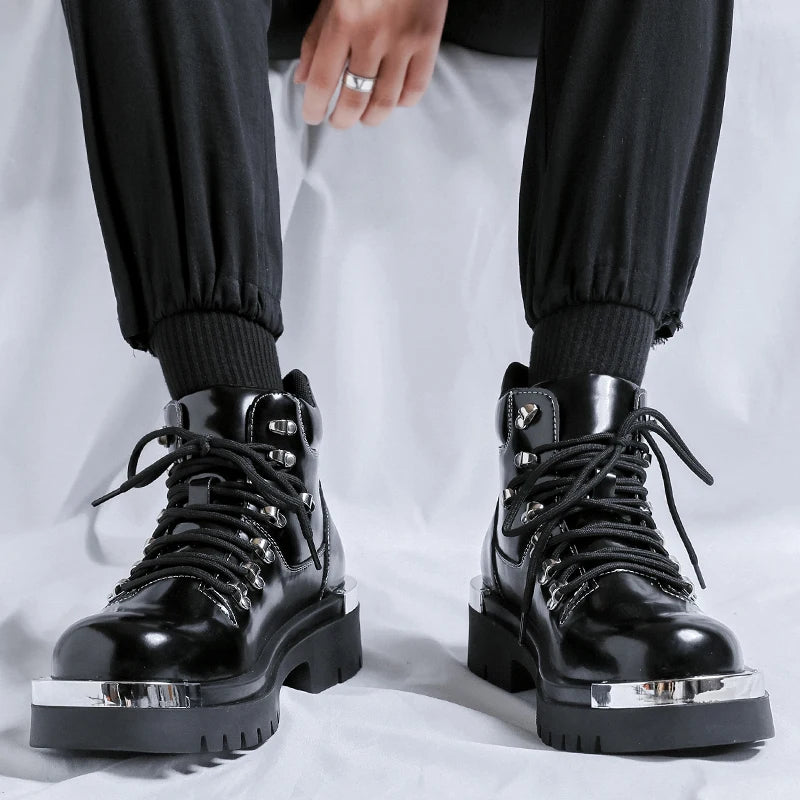 Men's Platform Genuine Leather Ankle Boots