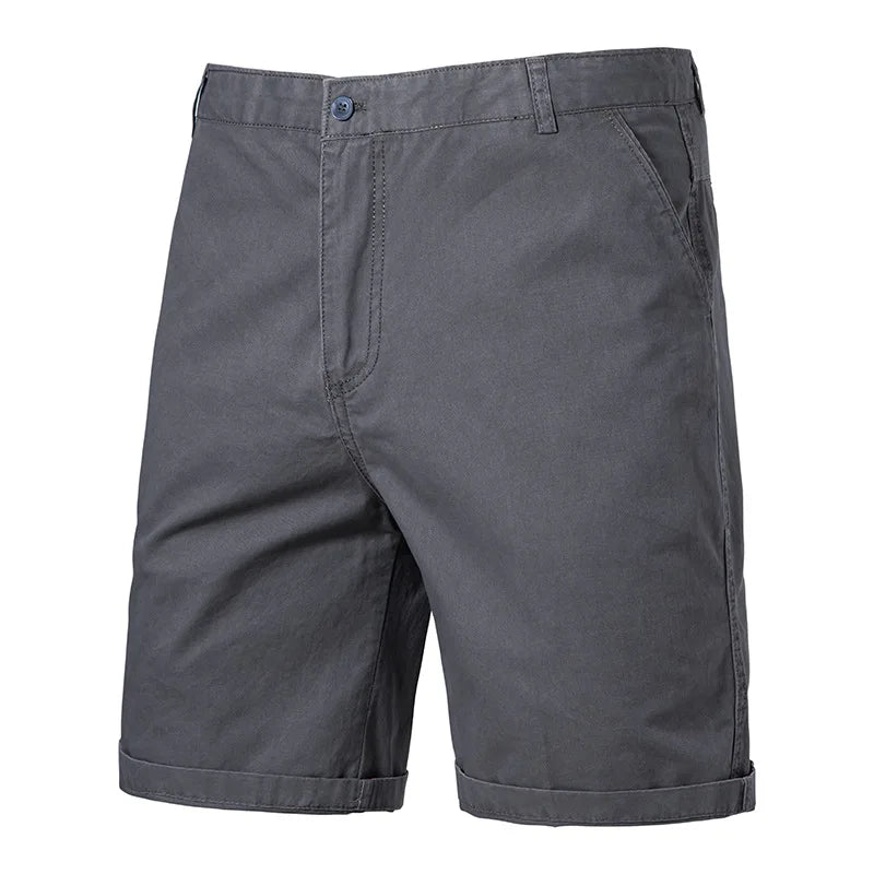 Men's Cotton Casual Shorts - Smart Casual Knee Length Trousers