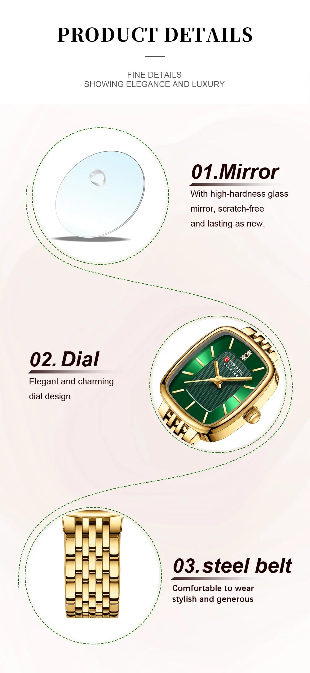 Luxury Women's Waterproof Watch - Stainless Steel Band Quartz Wristwatch