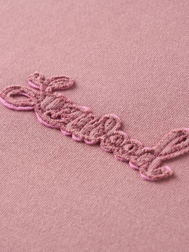 Men's Premium Cotton Vintage T-Shirt - Snow Washed Letter Embroidery Plus Size