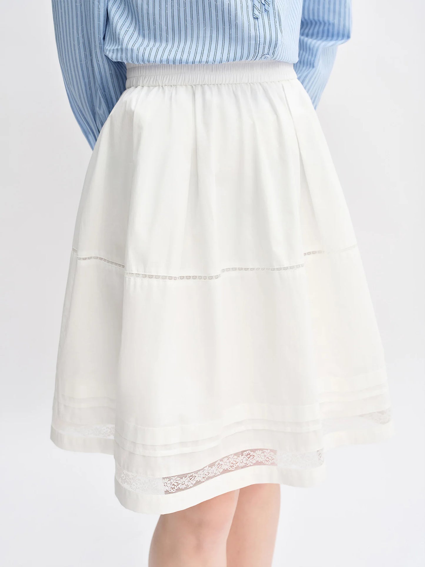 Women's Autumn Long Sleeve Shirt & A-Line Skirt Set