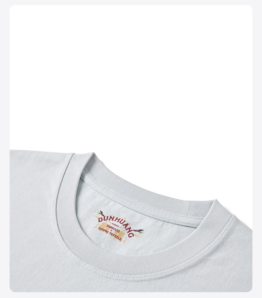 Dunhuang Museum Oversize Cotton T-Shirt - Premium 270gsm Brushed Fabric