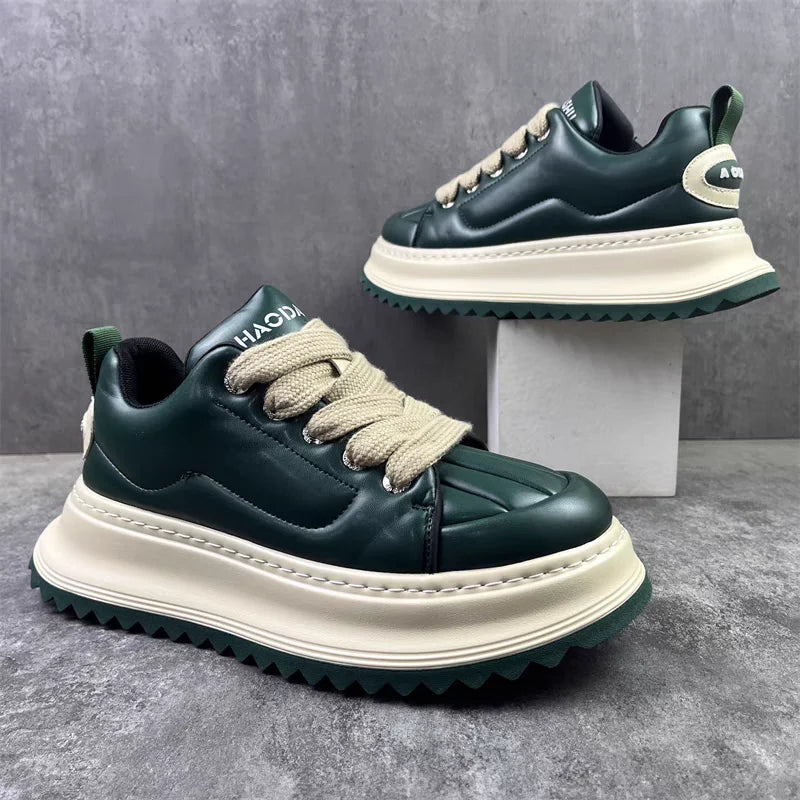 Men's Casual Platform Skateboard Sports Shoes Lace Up Sneakers