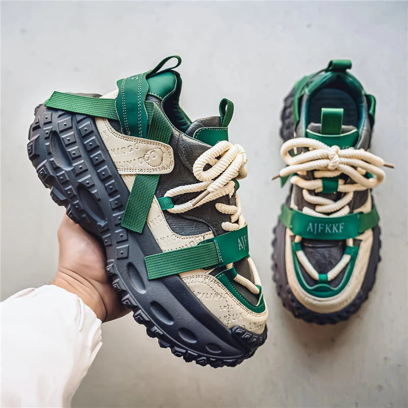 Men's Casual Platform Sports Shoes Lace Up Sneakers