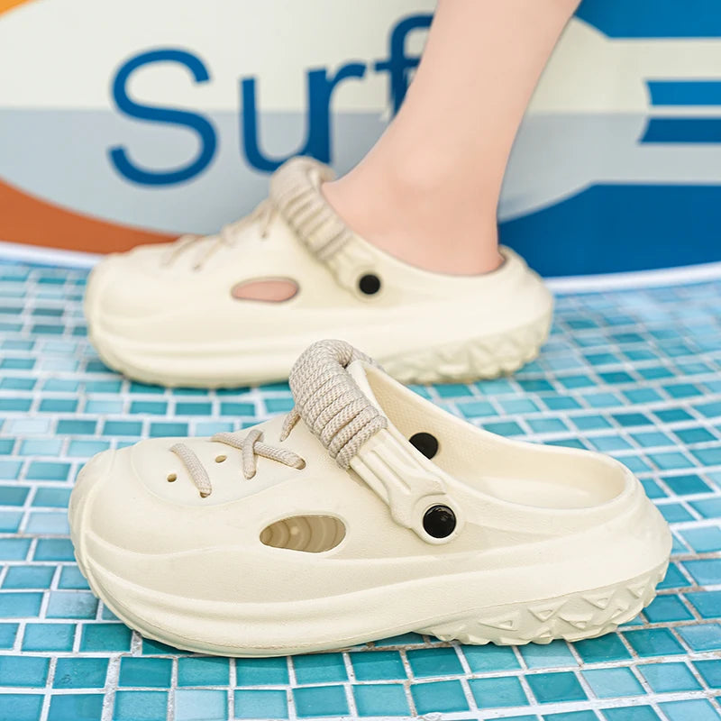 Men's Summer Slippers Platform Sandals Clogs Waterproof Beach Slippers Strap Design Flip Flops Slides