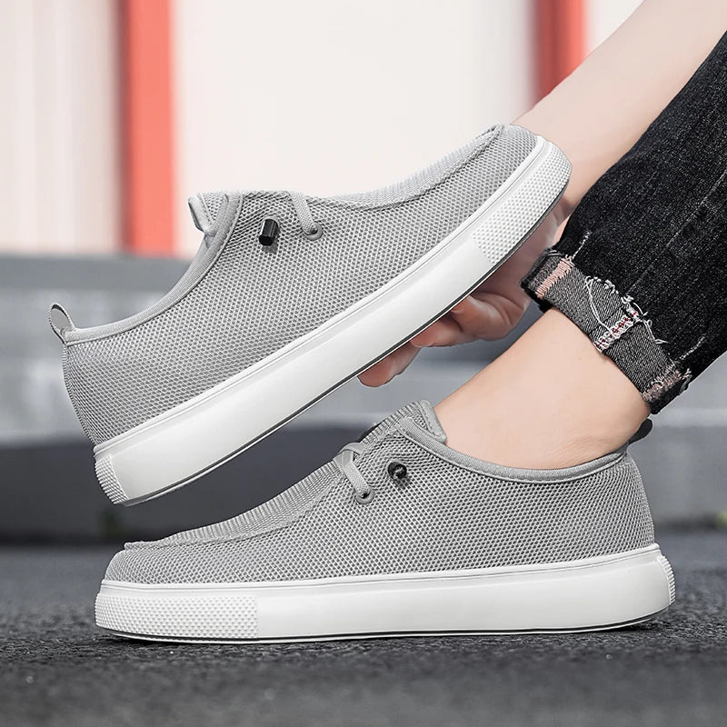 Summer Casual Sneakers - Men's Breathable Flat Tennis & Running Trainers