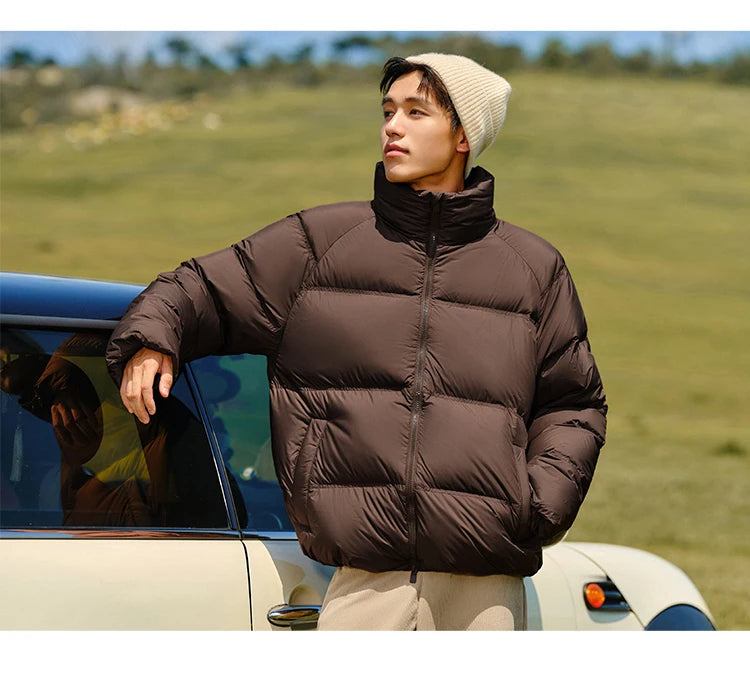 Unisex Lightweight Down Puffer Jacket - Three-Proof Thermal Winter Coat