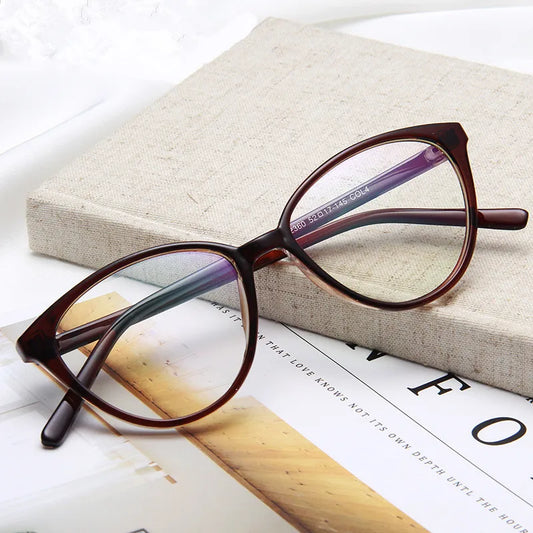 Vintage Cat Eye Glasses Frame - Plastic Optical Computer Glasses for Women & Men