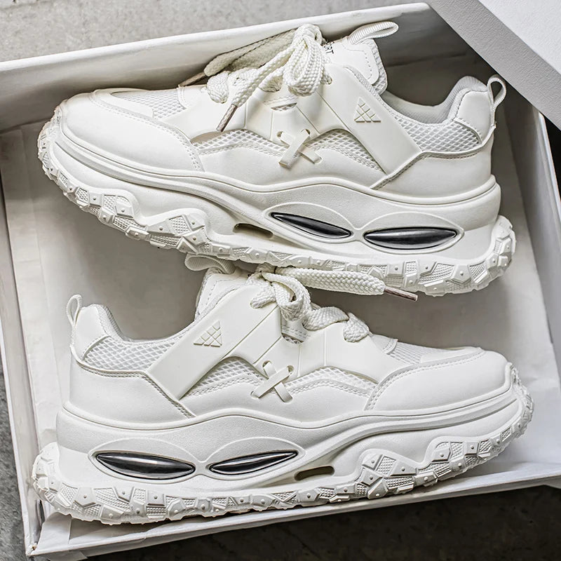 Street Style Platform Sneakers - Men's Skateboard Running & Tennis Trainers