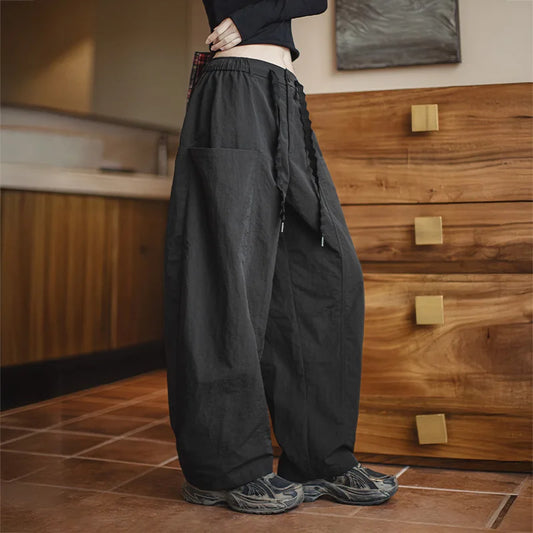 Women's Wide Leg Palazzo Pants - Lightweight Casual Streetwear Trousers