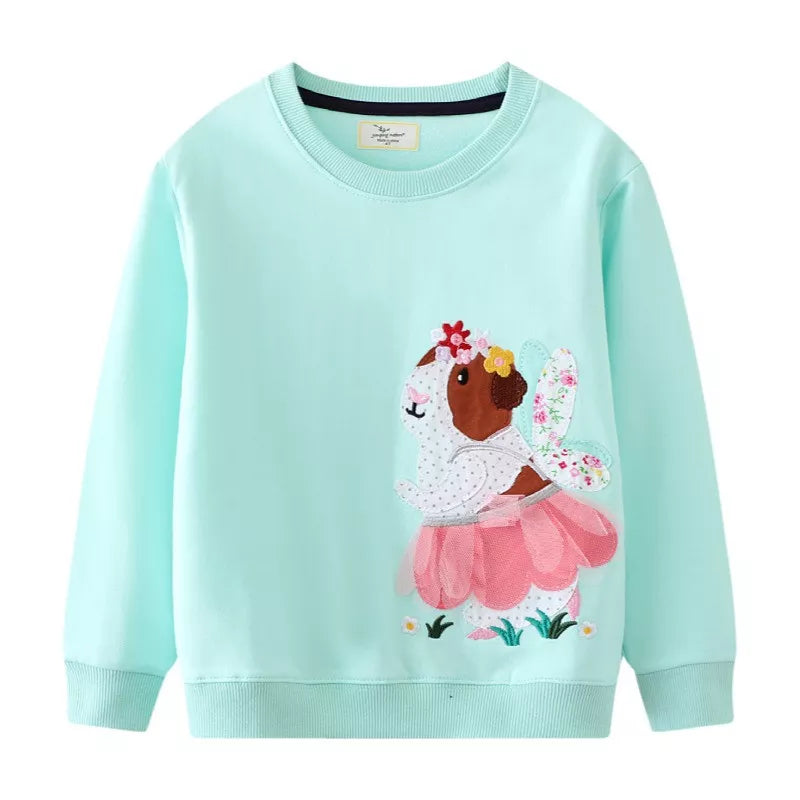 2-7T Children's Girl's Fairy Applique Sweatshirt