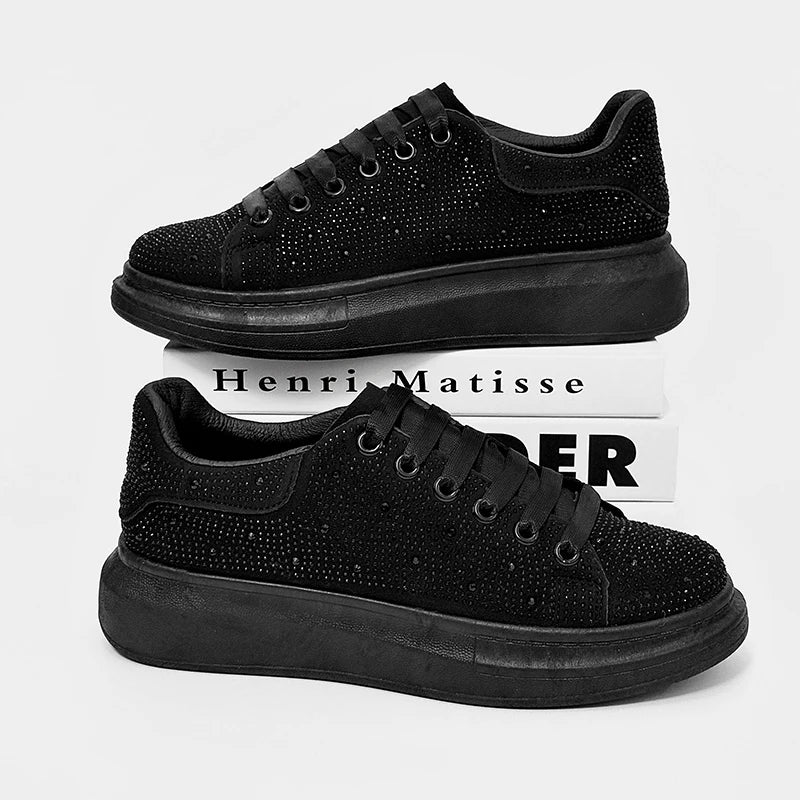 Men's Platform Sneakers - Personalized Design Skateboard Sports Shoes