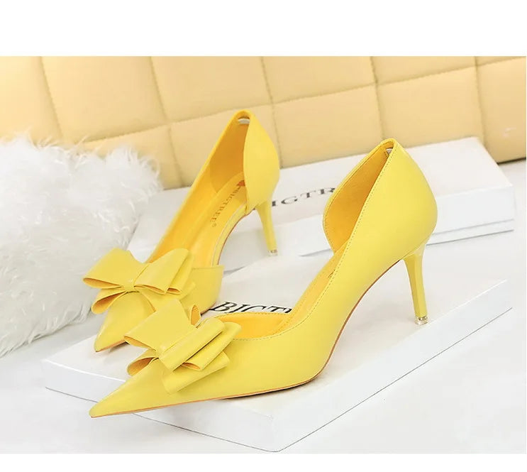 Bowknot Stiletto Heel Pumps
