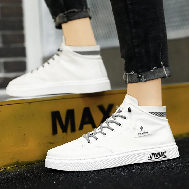 Simple Design Casual Sneakers - Men's Flat Skateboard & Running Trainers