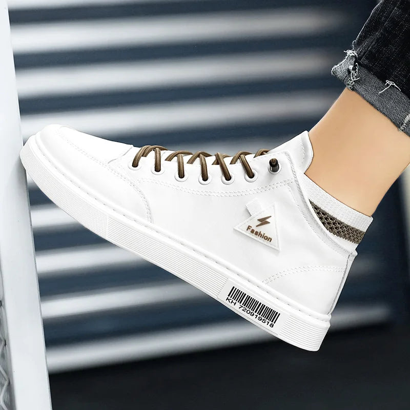 Simple Design Casual Sneakers - Men's Flat Skateboard & Running Trainers