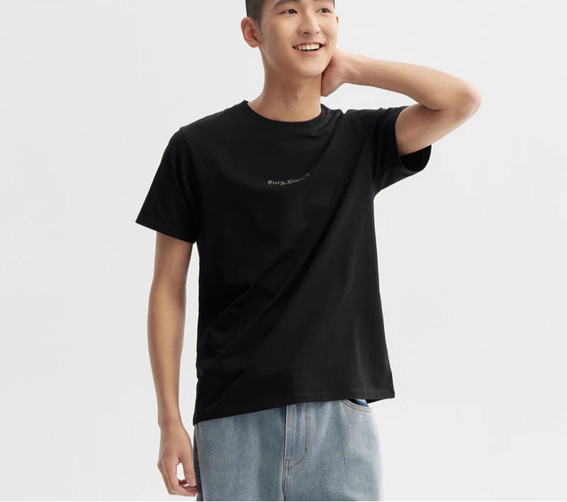 Letter Print Short Sleeve T-Shirt - Men's Summer Casual Top