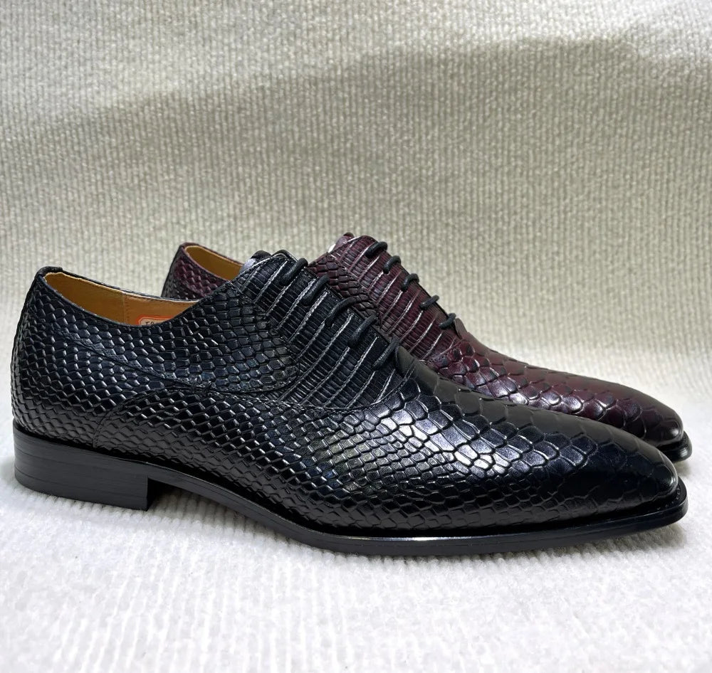 Handmade Single Buckle Monk Strap Pointed Toe Leather Dress Shoes