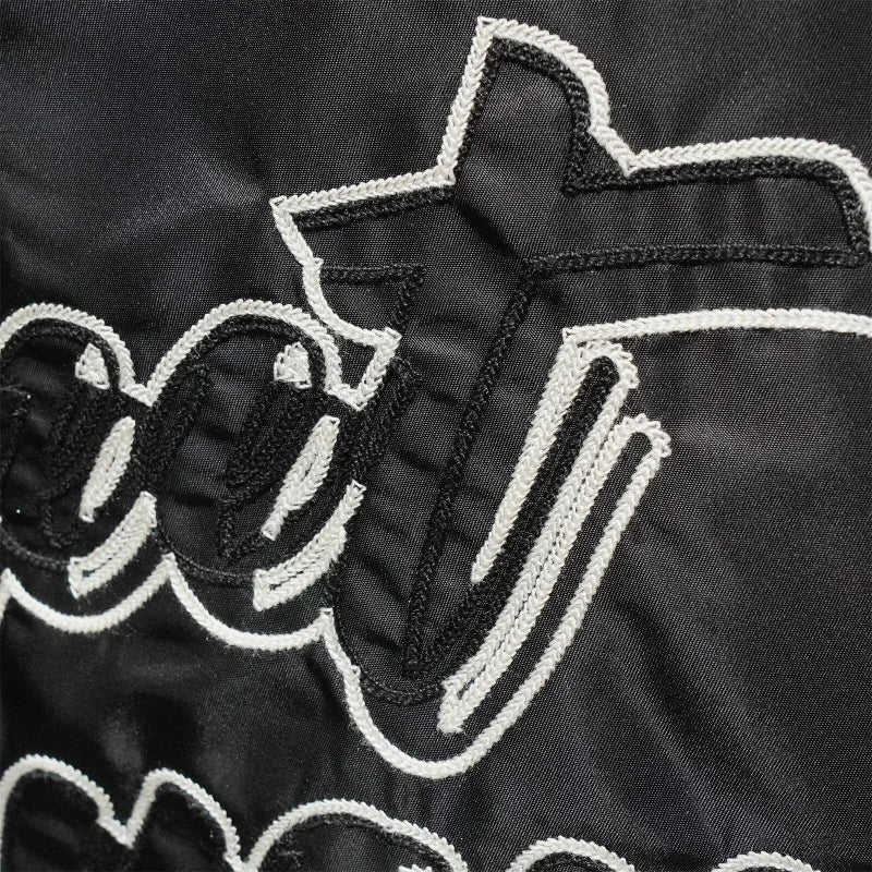 Men's Bomber Jacket - Embroidered Patchwork Baseball Style