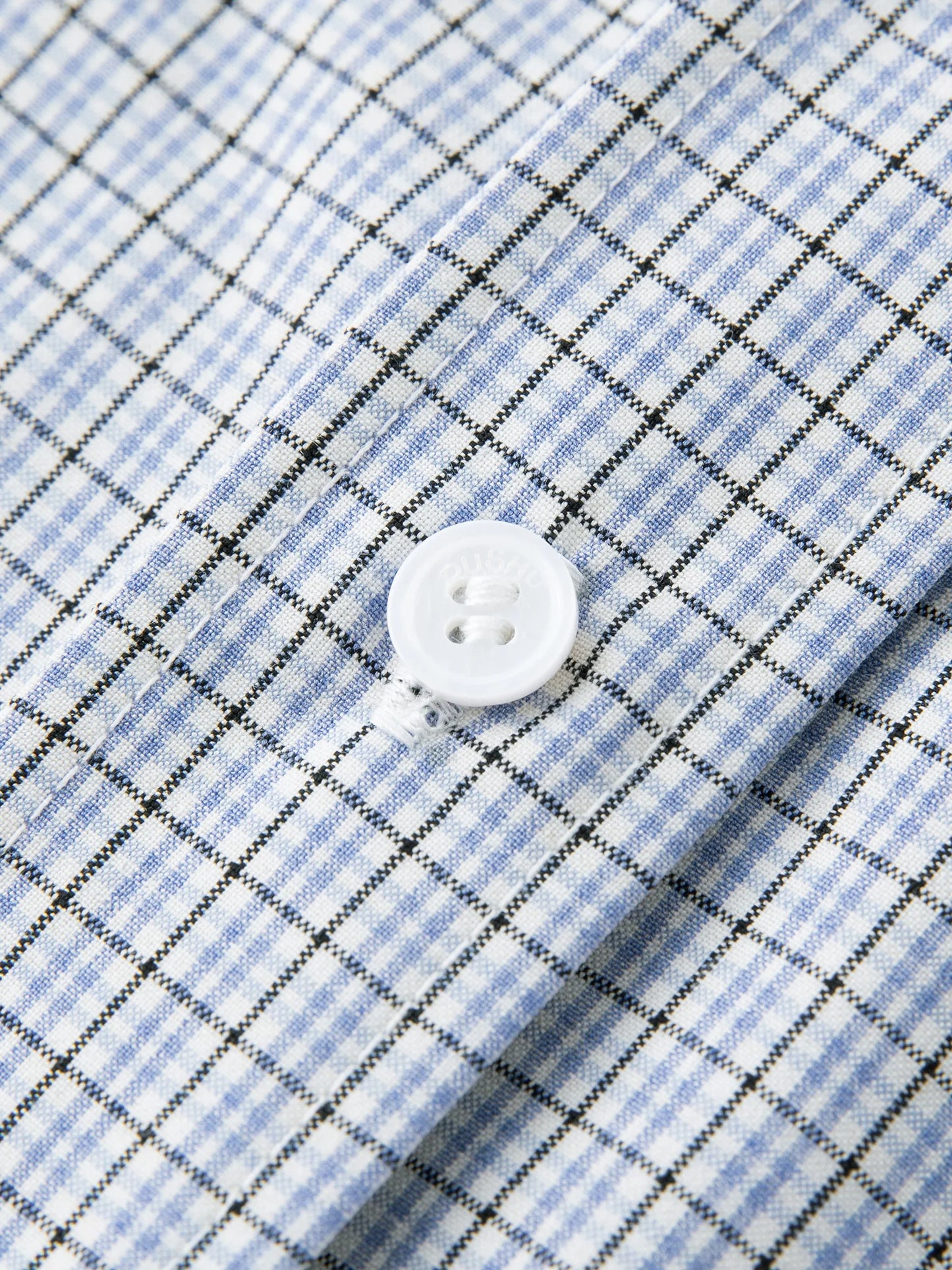 Blue Plaid Shirt & Navy Skirt Set - Long Sleeve Two-Piece