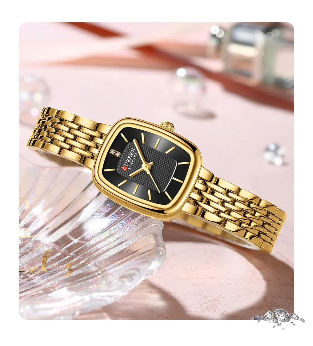 Luxury Women's Waterproof Watch - Stainless Steel Band Quartz Wristwatch