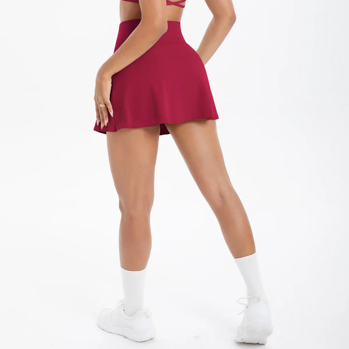 Women's Summer Tennis Skirt - 2-in-1 High Waist Athletic Skort with Built-in Shorts