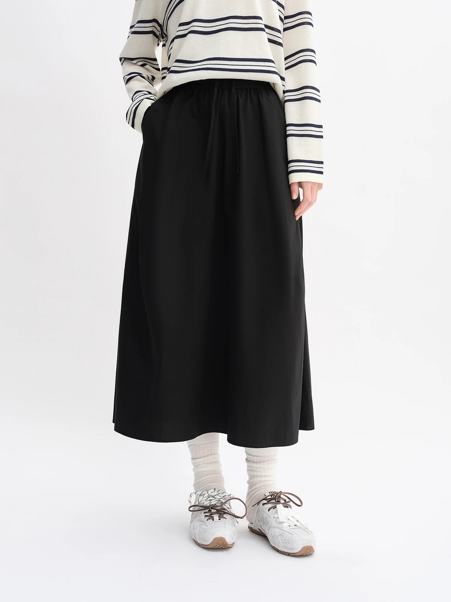 Women's Autumn Long Sleeve Shirt & A-Line Skirt Set