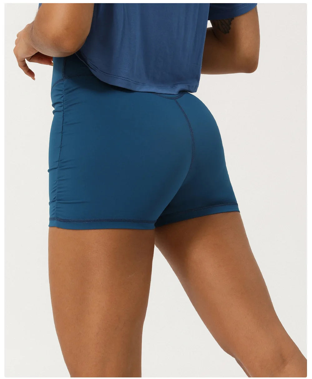 Women's High Waist Yoga Shorts — Super Stretch Slim Fit Running Gym Shorts