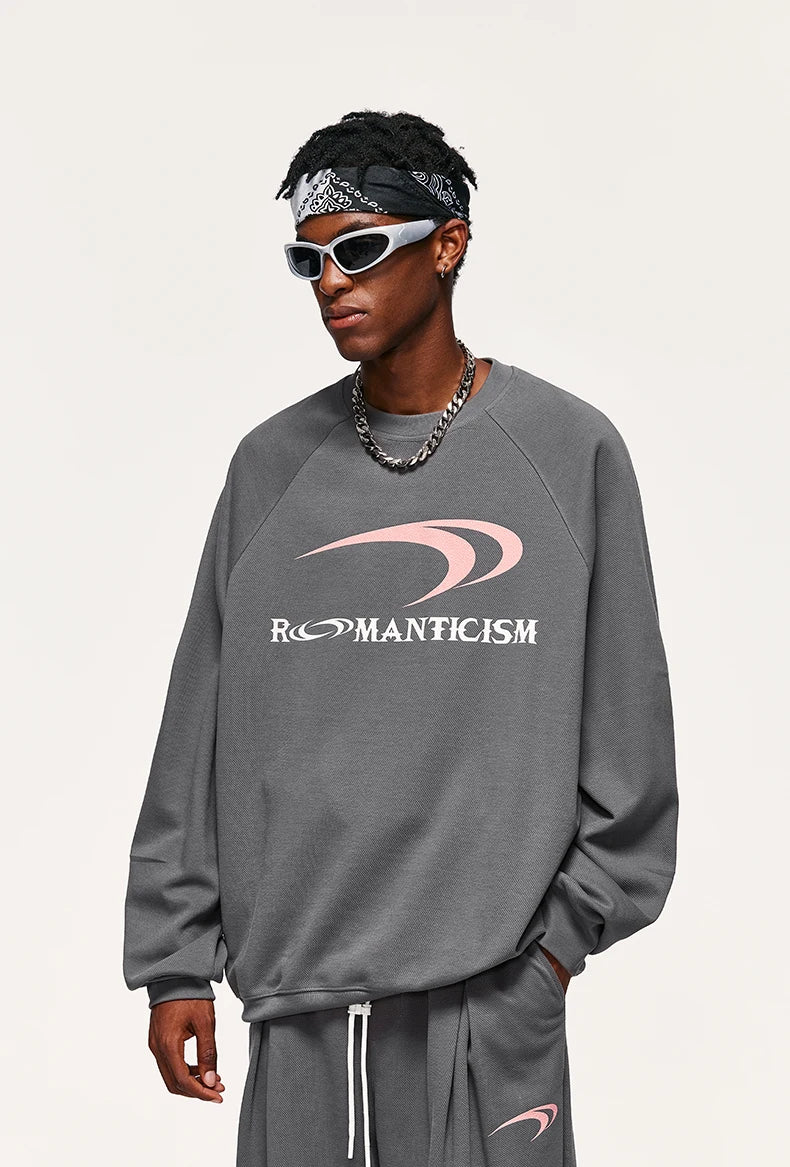 Unisex Drop Shoulder Oversized Sweatshirt Unisex Crewneck Pullovers