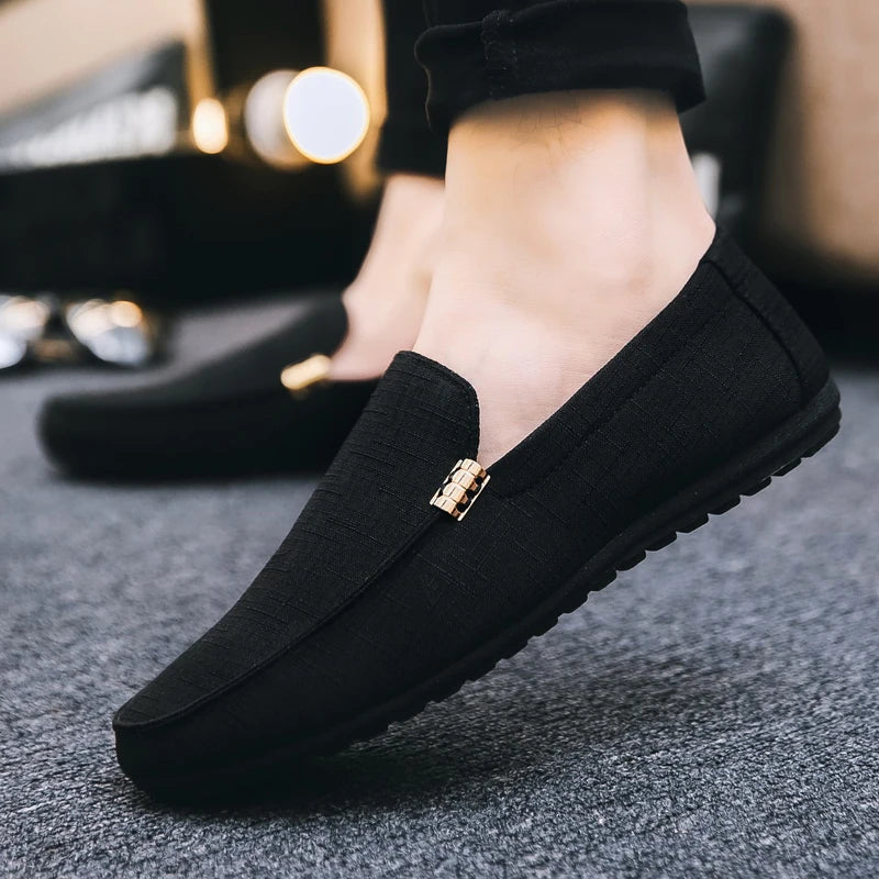 Men's Casual Loafers Comfortable Slip-on Flat Shoes