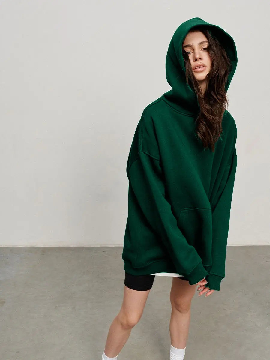 Women's  Oversized Fleece Pullover Hoodie