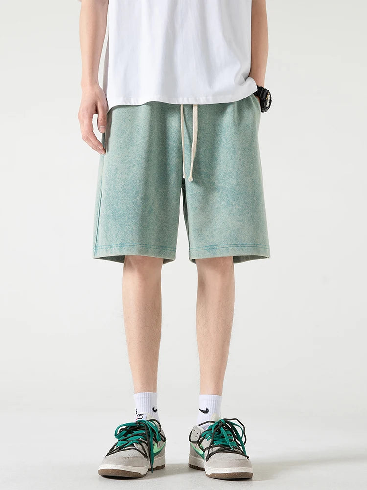 Men's Distressed Drawstring Shorts