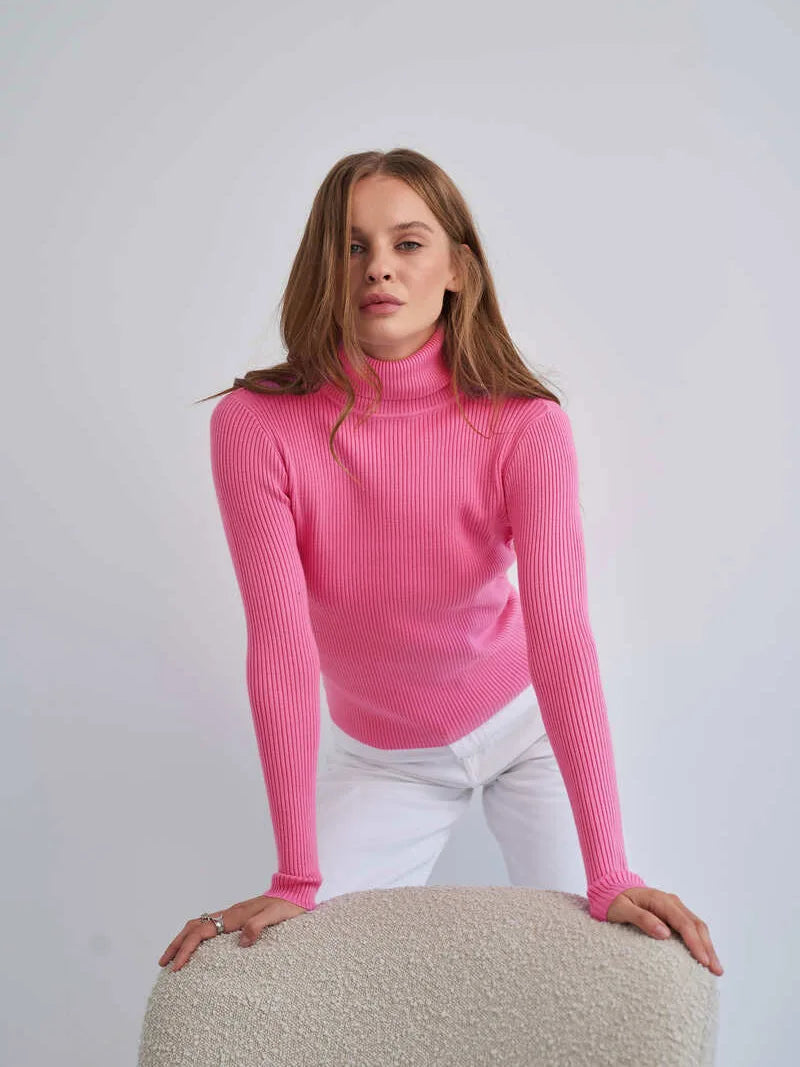 Women's Knitted Pullover Turtleneck