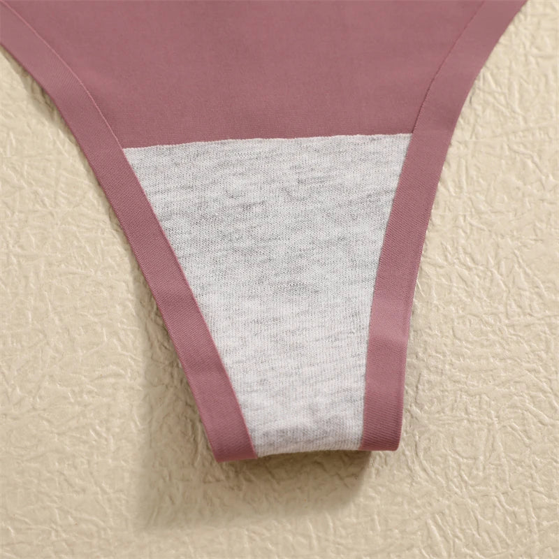 4-Pack Ice Silk Seamless Thongs - Low Waist Bikini Underwear