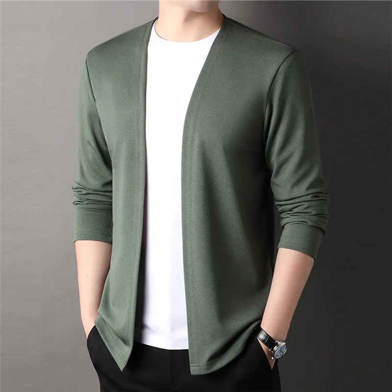 V-Neck Knitted Cardigan - Men's Casual Slim Fit Sweater Jacket